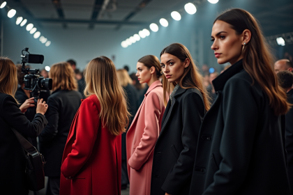Coulisses de la fashion week à New York avec modèles et stylistes