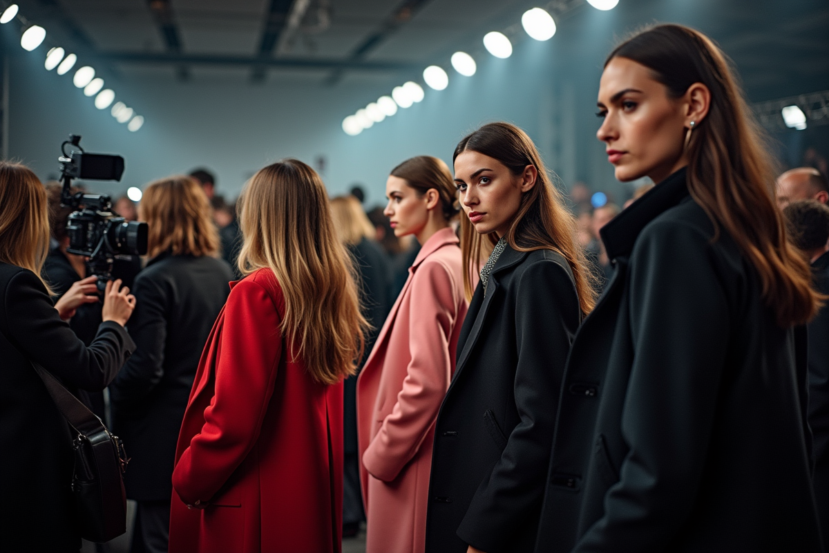 Coulisses de la fashion week à New York avec modèles et stylistes